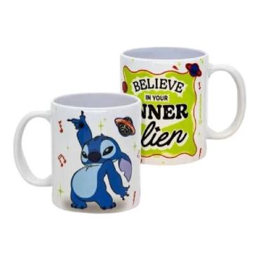 Imagem de Caneca Stitch Animado 350ml Cerâmica Disney Personalizada - Zona Criat