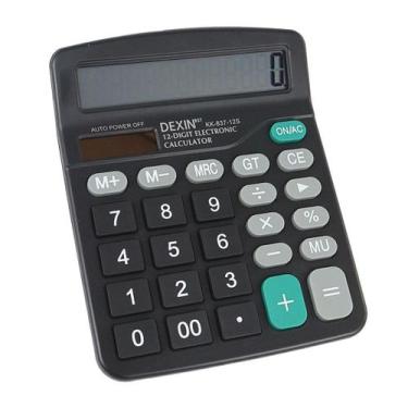 Imagem de Calculadora de Mesa 12 Dígitos Solar Preto - Tudo em Caixa - Genérico