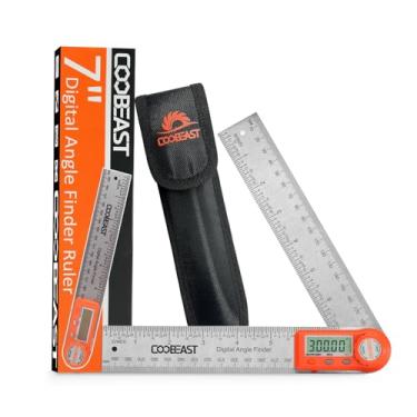 Imagem de Régua localizadora de ângulo digital, localizador de ângulo com 200 mm com caixa de aço inoxidável transferidor digital localizador de ângulos para marcenaria, ferramenta de medição de ângulo portátil