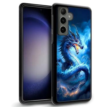 Imagem de Pinsheng Capa compatível com Samsung Galaxy S24+, capas de telefone Orient Dragon para homens/mulheres, moldura de borracha de silicone totalmente macia, capa protetora antiderrapante e à prova de