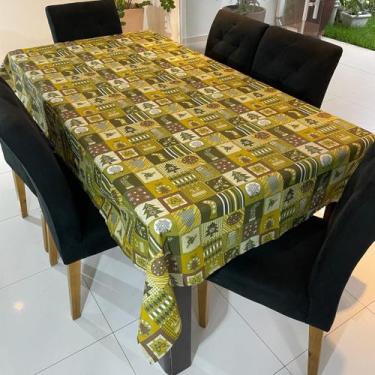 Imagem de Toalha de Mesa Quadrada Gorgurinho Natalino Verde - 1,50 x 1,50m - Sua