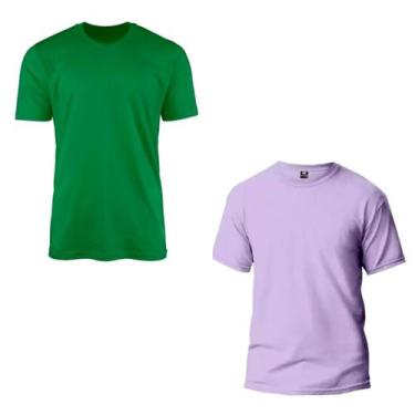 Imagem de Kit 2 Camisas Uv +50 Manga Curta Slim - C&C, Verde bandeira, Lilás, GG