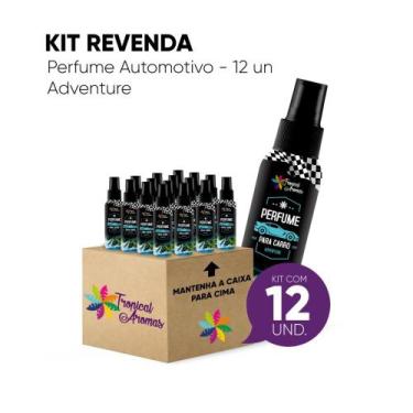 Imagem de Kit Revenda Spray Automotivo Adventure 60 ml -12 UN - Tropical Aromas