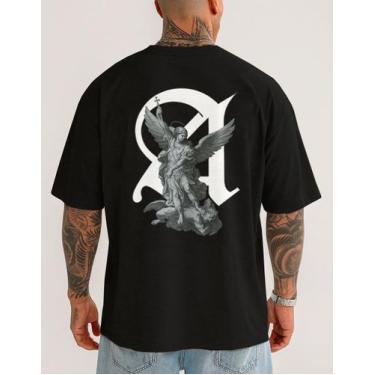 Imagem de Camiseta Masculina Academia Algodão Oversized Miguel Arcanjo - Crushed