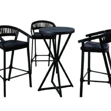 Imagem de Bistrô com 3 Banquetas Itália - Art & Luxo