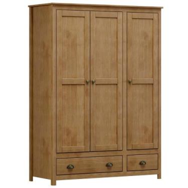 Imagem de Guarda Roupa Solteiro 3 Portas 2 Gavetas Madeira Maciça Mazzaro F06 Fr