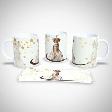 Imagem de Caneca de Porcelana Decorada 325ml Frases Religiosas - Generic
