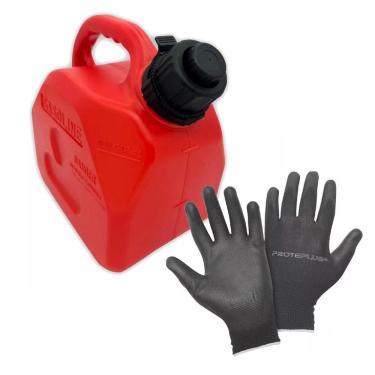 Imagem de Galão Tanque Combustível Gasolina 5 Litros Wolf-Flow Luva