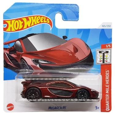 Imagem de Hot Wheels - McLAREN P1 - Quarter Mile Heroes 1/5 - HTD92 - Short Card - Super Sports Car - Dark Red - Mattel 2024 - 1:64
