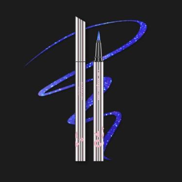 Imagem de CHARMACY Delineador líquido New Chameleon, delineador com glitter líquido, altamente pigmentado, delineador à prova d'água metálico multicolorido, ponta ultrafina, longa duração, à prova de manchas