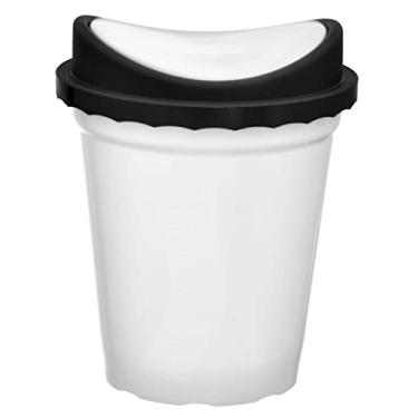 Imagem de Lixeira 14 Litros Com Tampa Basculante Plasticos Santana Branco