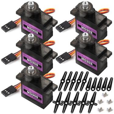 Imagem de Kit de microservomotor Miuzei MG90S 9G Metal Gear para carro RC