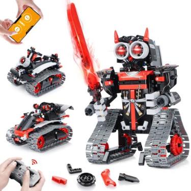 Imagem de Kit de construção GILI Robot Tracked Racer Car Tank com controle remot