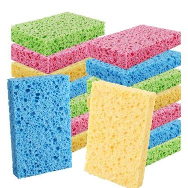 Imagem de Esponja de limpeza PANYEE, biodegradável, pacote com 16