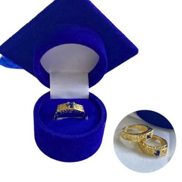 Imagem de Anel De Formatura Abc Infantil Regulável Com Pedra E Capelo - SAF SEMI