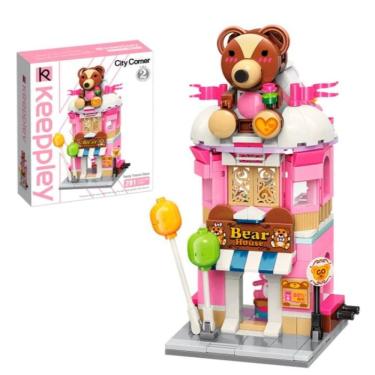 Imagem de Bloco de Montar Keepplay Loja das Pelúcias City Corner 281 peças