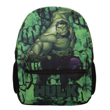 Imagem de Mochila Infantil Masculina Incrível Hulk Costas Juvenil - Toys 2U