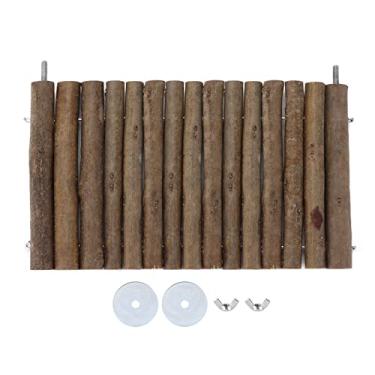 Imagem de Hamster escada de ponte de escalada, madeira crua Hamster suspensão ponte brinquedo para Chipmunk e outros animais pequenos (25CM)