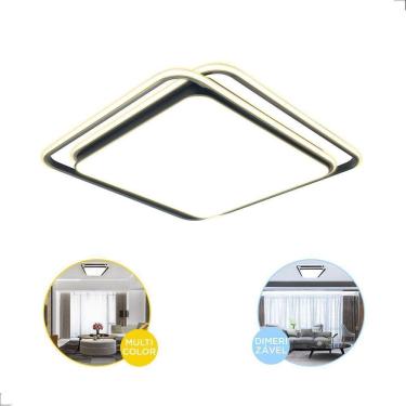 Imagem de Plafon Moderno Led Hoop Com Controle Dimmer 72W