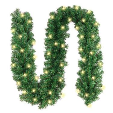Imagem de Festão de Natal Premium 2,7m 100 leds pisca com 180 Galhos - store vm