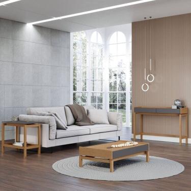 Imagem de Conjunto Barcelona Finestra Móveis — Aparador, Mesa de Centro e Mesa Lateral Tauari/Concret