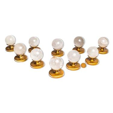 Imagem de 10 Esfera Cristal Pedra Natural 45 a 50mm 130 a 170g Tipo C - Cristais