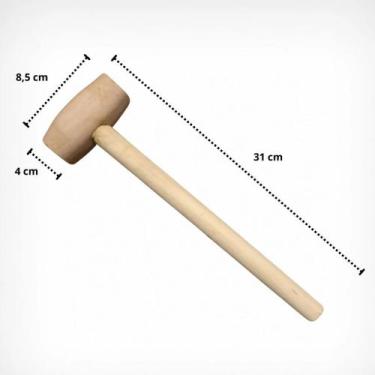 Imagem de Kit Com 3 Martelo De Madeira. - plastcor