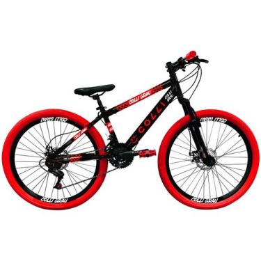 Imagem de Bicicleta Aro 26" Colli Grau Freio a Disco 21 Marchas, 26", Preto e Ve