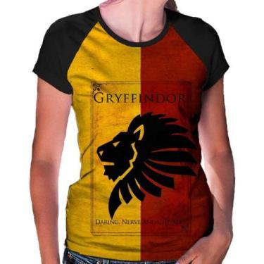 Imagem de Camiseta Raglan Baby Look Harry Potter Gryffindor Ref:400 - smoke, Pre