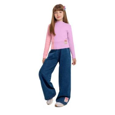 Imagem de Blusa Cropped Feminina Juvenil em Ribana Canelada Gloss, Roxo, 6