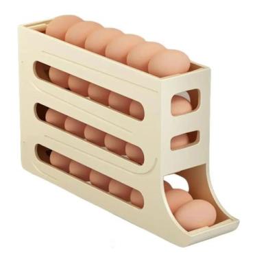 Imagem de Porta ovos organizador 4 andares deslizante para 30 ovos - KONTAYNER