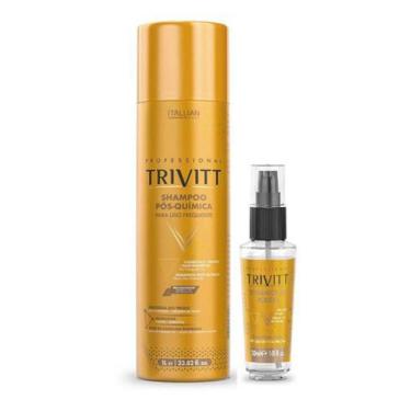 Imagem de Shampoo Trivitt Profissional 1L + Reparador De Pontas 30Ml - Itallian