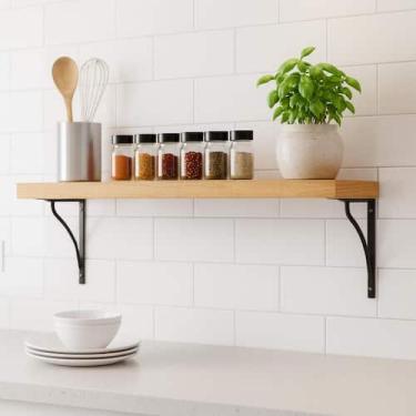 Imagem de Prateleira Suspensa Mão Francesa Côncavo 30x60cm - Bella Decor Brasil