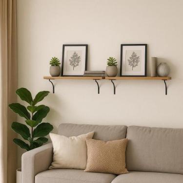 Imagem de Prateleira de Parede Escritório Mão Francesa Piatina 30x60cm - Bella D