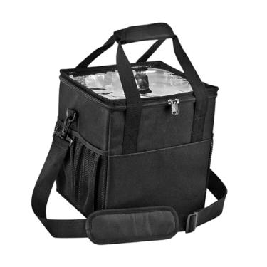Imagem de Fenteer Porta-copos para 4 xícaras com alça, suporte para recipiente de bebidas à prova d'água com bolsos, estojo de transporte, suporte para bebidas para