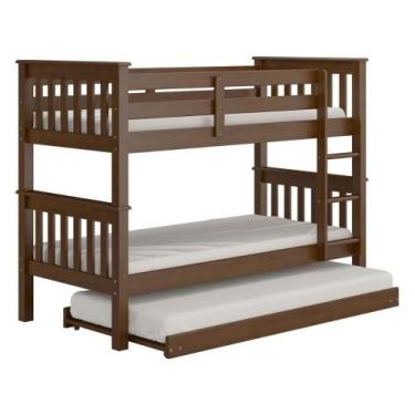 Imagem de Treliche De Solteiro Madeira Maciça Para Colchão 88 X 188 Cm Multimóve