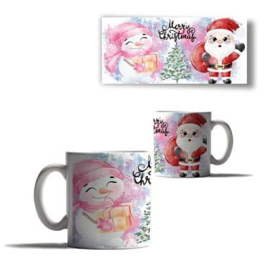 Imagem de Caneca Porcelana Natal Papai Noel Fofinho Feliz Natal Ano - Enjoy Shop