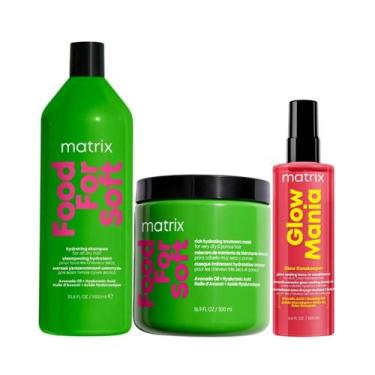 Imagem de Kit Matrix Food For Soft Sh 1000ml + Masc 500ml + Glow Mania Leave-in 