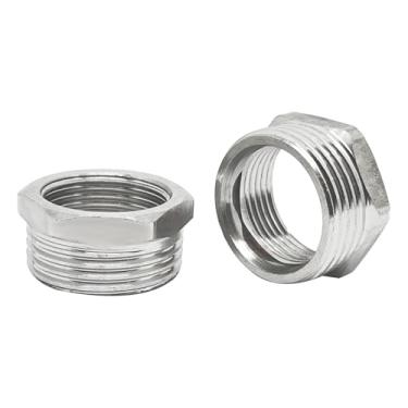 Imagem de 1 conector adaptador de mangueira de jardim macho G3/10.2 cm fêmea x G1 polegadas, mangueira de jardim de aço inoxidável 201 para encaixes de tubo, para torneira de banheiro de cozinha tubo de