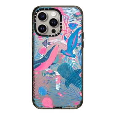 Imagem de CASETiFY Capa Impact para iPhone 15 Pro Max [4X testado contra quedas de grau militar/proteção contra quedas de 2,5 metros/compatível com Magsafe] - estampas de animais - sob o mar - preto