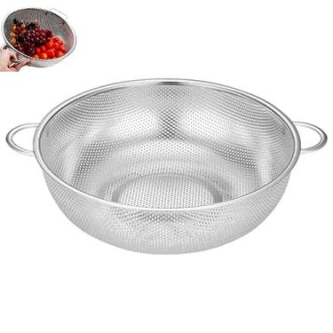 Imagem de Escorredor Inox Macarrao Massas Legume Fruta Verdura Multiuso Cozinha 
