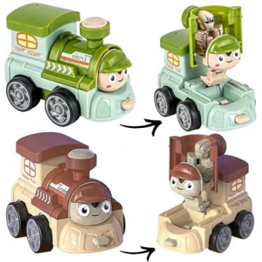 Imagem de Brinquedo Trem A Fricção Bate e Transforma Trenzinho Infantil Transformer (TRE21-22)