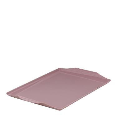 Imagem de Bandeja Square Retangular 23x35 Rosé Em Polipropileno Linha Tendência Vem