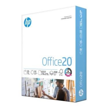 Imagem de Papel para impressora HP | Papel de 21 x 28 cm | Escritório 9 kg | 1 resma - 500 folhas | 92 brilhantes | Feito nos EUA - Certificado FSC | 172160R