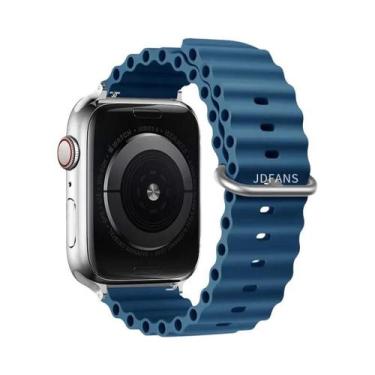 Imagem de Pulseira De Silicone Ocean Band Para Apple Watch Ultra Série 10 9 8 7 