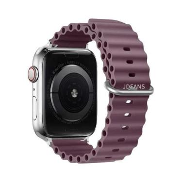 Imagem de Pulseira De Silicone Ocean Band Para Apple Watch Ultra Série 10 9 8 7 