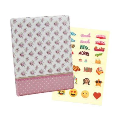 Imagem de Álbum de 500 fotos 10x15 Bebe Luxo Menina com Diário do Bebe e ADESIVO