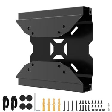 Imagem de Suporte VESA 4 em 1 para mini PC para Lenovo ThinkCentre M600 M700 M710Q M715Q M720Q M73 M75Q M800Z M900 M910Q, suporte sob mesa e parede e anexar ao suporte do braço do monitor com alças de cabo para