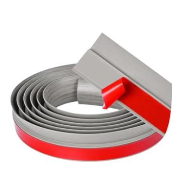 Imagem de Kuntesetty Faixa de Transição de Piso de 2 M para Borda de Porta, Decorativa, para Transição de Carpete, para Corrimão de Porta, Piso Laminado, Carpete, Textura de Madeira Cinza, Tamanho real