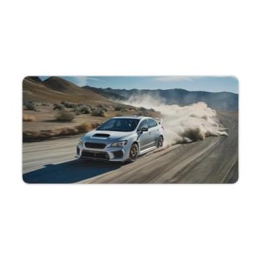 Imagem de HouLaiZhe Tapetes de mouse esportivos WRX JDM Drift Smoke Gaming Mouse Pads JDM Car Desk Pads grandes para teclado de mesa de computador 30 x 60 cm